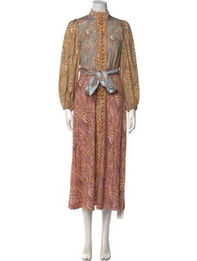 Pre-owned Zimmermann Silk Long Dress W/ Tags In Neutral