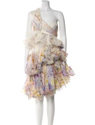 Pre-owned Zimmermann Silk Long Dress W/ Tags In Neutral