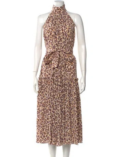 Pre-owned Zimmermann Silk Long Dress W/ Tags In Neutral