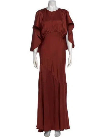 Pre-owned Zimmermann Silk Long Dress W/ Tags In Orange