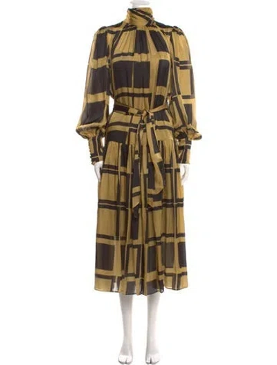Pre-owned Zimmermann Silk Long Dress In Yellow