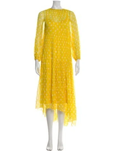 Pre-owned Zimmermann Silk Long Dress In Yellow