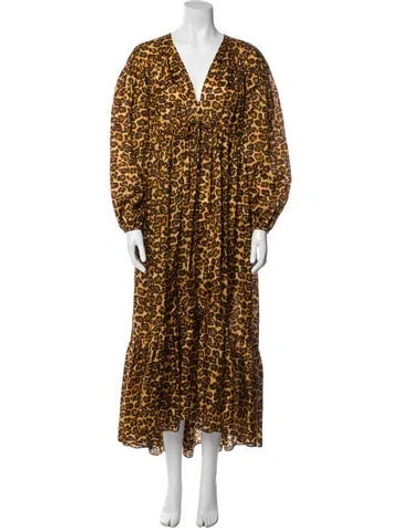 Pre-owned Zimmermann Silk Long Dress In Yellow