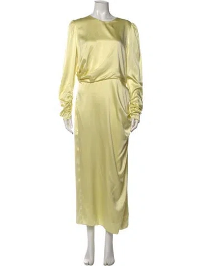 Pre-owned Zimmermann Silk Long Dress In Yellow