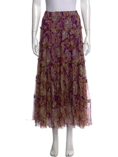 Pre-owned Zimmermann Silk Long Skirt