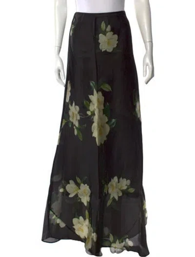 Pre-owned Zimmermann Silk Long Skirt In Black