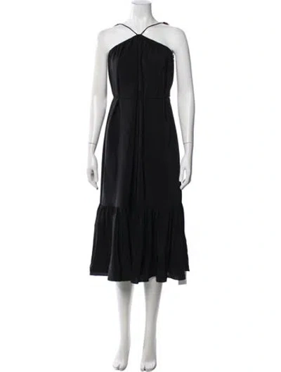 Pre-owned Zimmermann Silk Long Skirt In Black