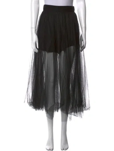 Pre-owned Zimmermann Silk Long Skirt In Black