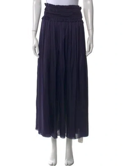 Pre-owned Zimmermann Silk Long Skirt In Blue