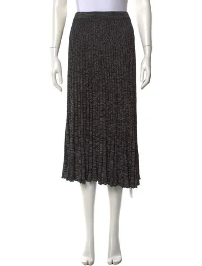 Pre-owned Zimmermann Silk Long Skirt In Gray