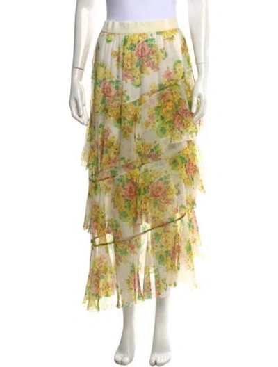 Pre-owned Zimmermann Silk Long Skirt In Multi