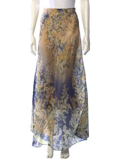 Pre-owned Zimmermann Silk Long Skirt In Neutral