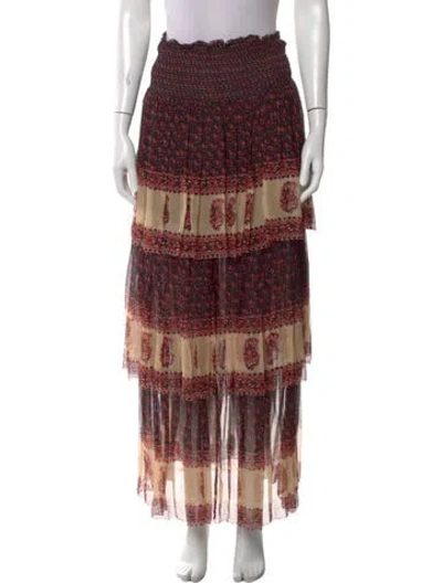 Pre-owned Zimmermann Silk Long Skirt In Neutral