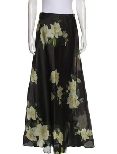 Pre-owned Zimmermann Silk Long Skirt W/ Tags In Green