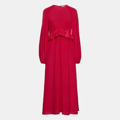 Pre-owned Zimmermann Silk Midi Dress 3 In Pink