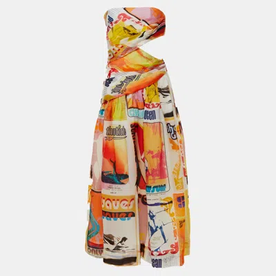 Pre-owned Zimmermann Silk Midi Dress Au 1 In Multicolor