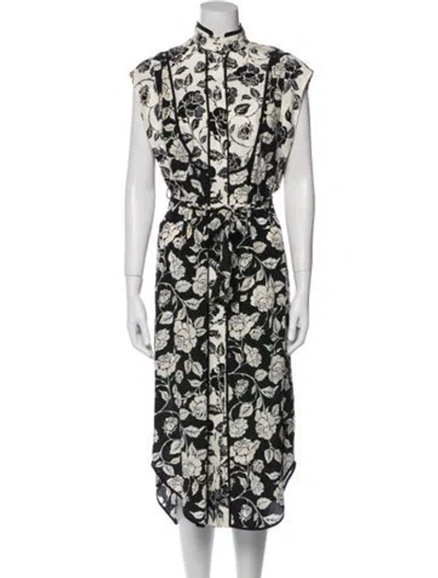 Pre-owned Zimmermann Silk Midi Length Dress In Black