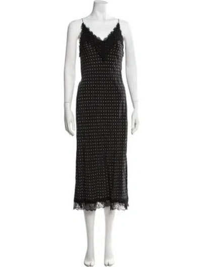 Pre-owned Zimmermann Silk Midi Length Dress In Black