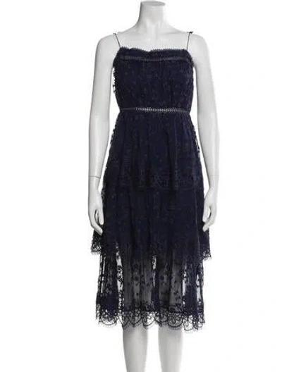 Pre-owned Zimmermann Silk Midi Length Dress In Blue