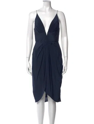 Pre-owned Zimmermann Silk Midi Length Dress In Blue