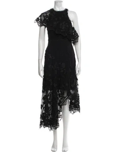 Pre-owned Zimmermann Silk Midi Length Dress In Blue