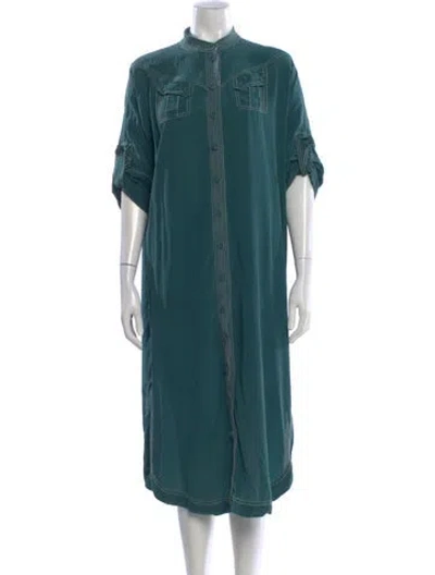Pre-owned Zimmermann Silk Midi Length Dress In Blue