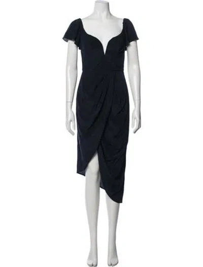 Pre-owned Zimmermann Silk Midi Length Dress In Blue
