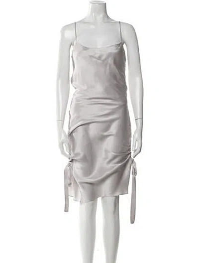 Pre-owned Zimmermann Silk Midi Length Dress In Gray