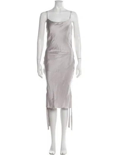 Pre-owned Zimmermann Silk Midi Length Dress In Gray
