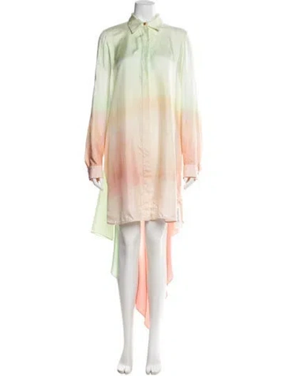 Pre-owned Zimmermann Silk Midi Length Dress In Multi