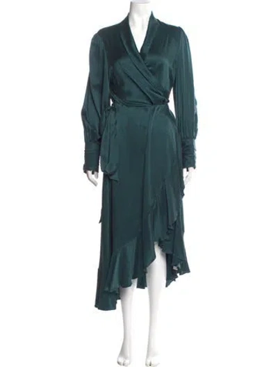 Pre-owned Zimmermann Silk Midi Length Dress In Multi