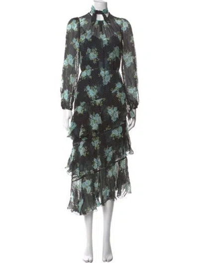 Pre-owned Zimmermann Silk Midi Length Dress In Multi