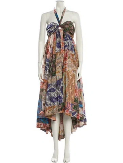 Pre-owned Zimmermann Silk Midi Length Dress In Neutral