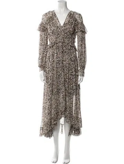 Pre-owned Zimmermann Silk Midi Length Dress In Neutral