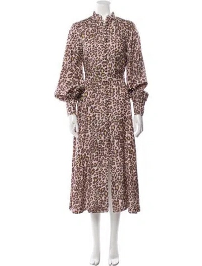 Pre-owned Zimmermann Silk Midi Length Dress In Neutral