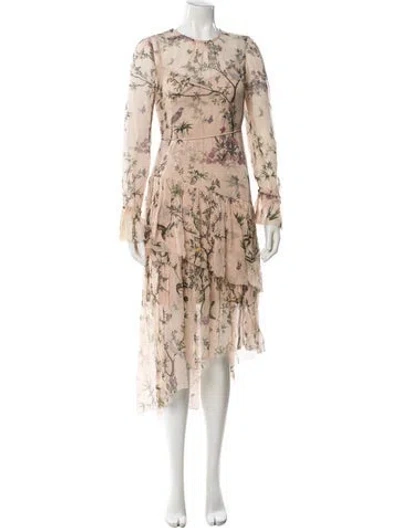 Pre-owned Zimmermann Silk Midi Length Dress In Neutral