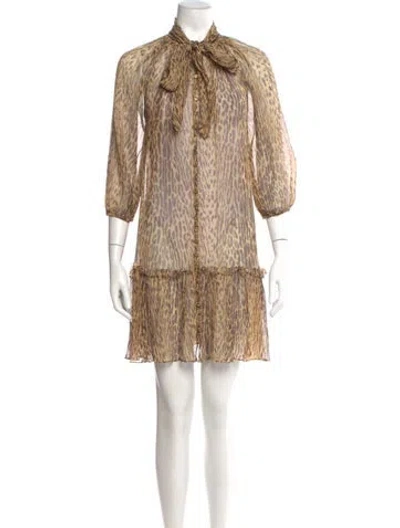 Pre-owned Zimmermann Silk Midi Length Dress In Neutral
