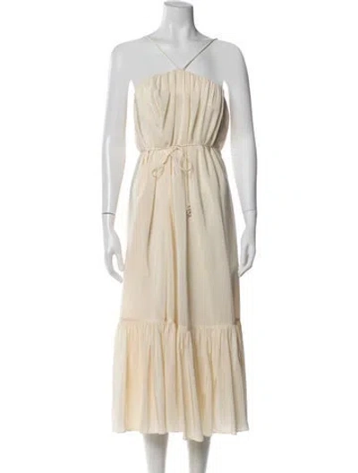 Pre-owned Zimmermann Silk Midi Length Dress In Neutral