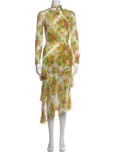 Pre-owned Zimmermann Silk Midi Length Dress In Neutral