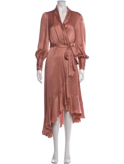 Pre-owned Zimmermann Silk Midi Length Dress In Neutrals