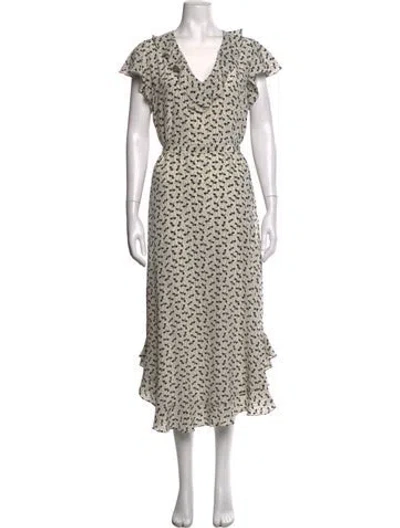 Pre-owned Zimmermann Silk Midi Length Dress In Neutrals