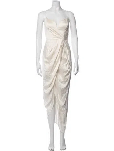 Pre-owned Zimmermann Silk Midi Length Dress In Neutrals