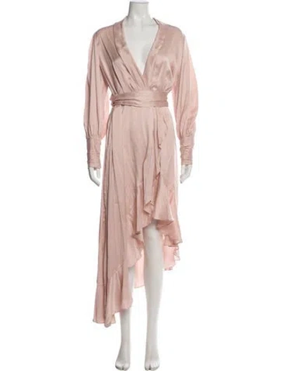 Pre-owned Zimmermann Silk Midi Length Dress In Pink