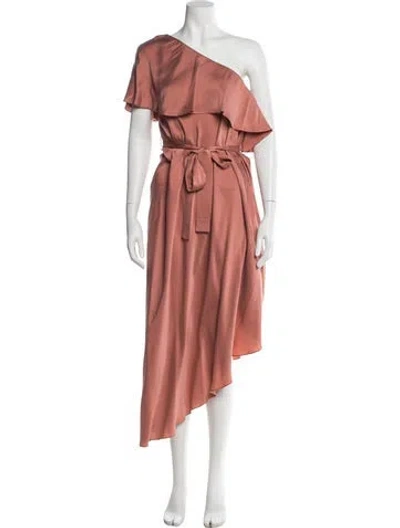 Pre-owned Zimmermann Silk Midi Length Dress In Pink