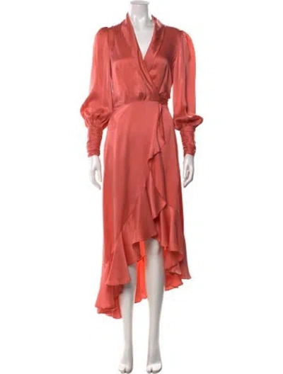 Pre-owned Zimmermann Silk Midi Length Dress In Pink