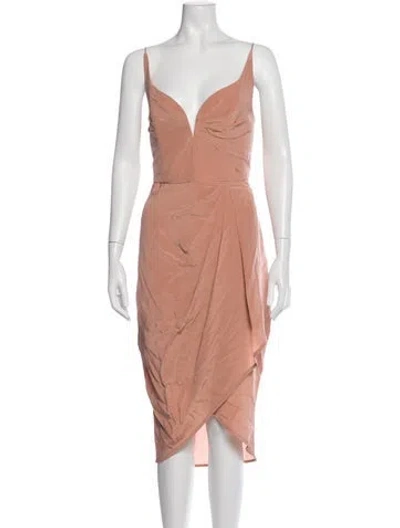 Pre-owned Zimmermann Silk Midi Length Dress In Pink