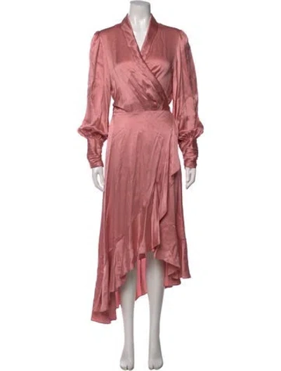 Pre-owned Zimmermann Silk Midi Length Dress In Pink