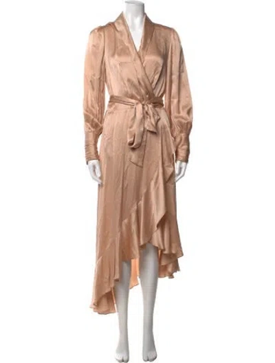 Pre-owned Zimmermann Silk Midi Length Dress In Pink