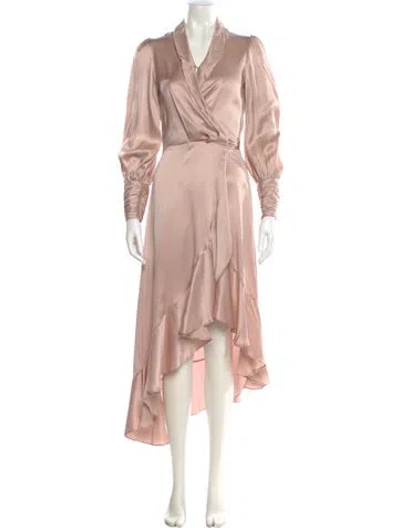 Pre-owned Zimmermann Silk Midi Length Dress In Pink