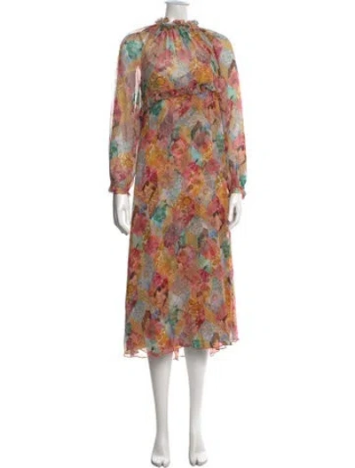 Pre-owned Zimmermann Silk Midi Length Dress In Pink
